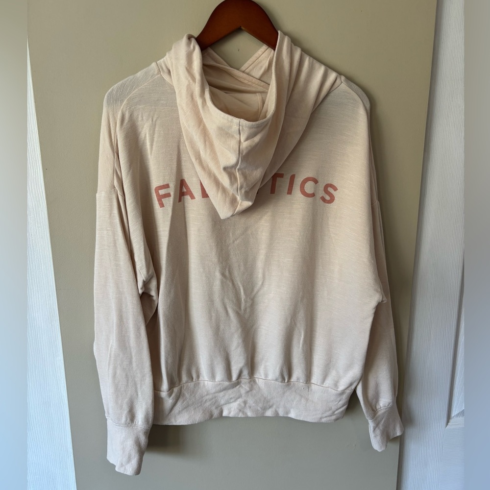 Fabletics Cream Women’s Logo Hoodie Size Small